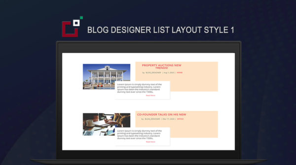 Blog Designer Single Page List Layout