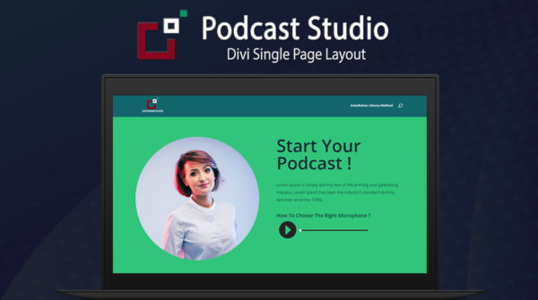 Podcast Studio Divi Single Page Layout