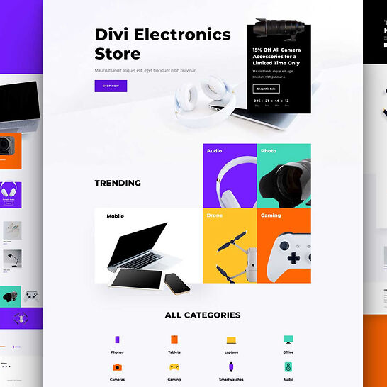  FREE Electronics Store Layout Pack for Divi