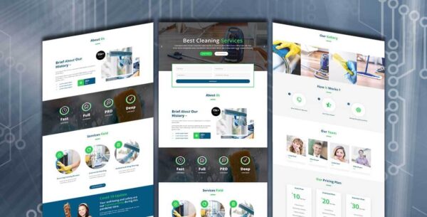cleaning company divi layout