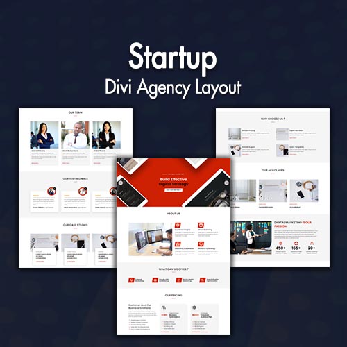 Startup Divi Agency Layout