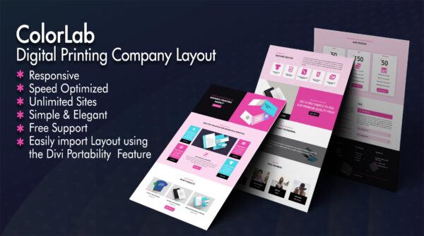 ColorLab - Printing Company Divi Layout