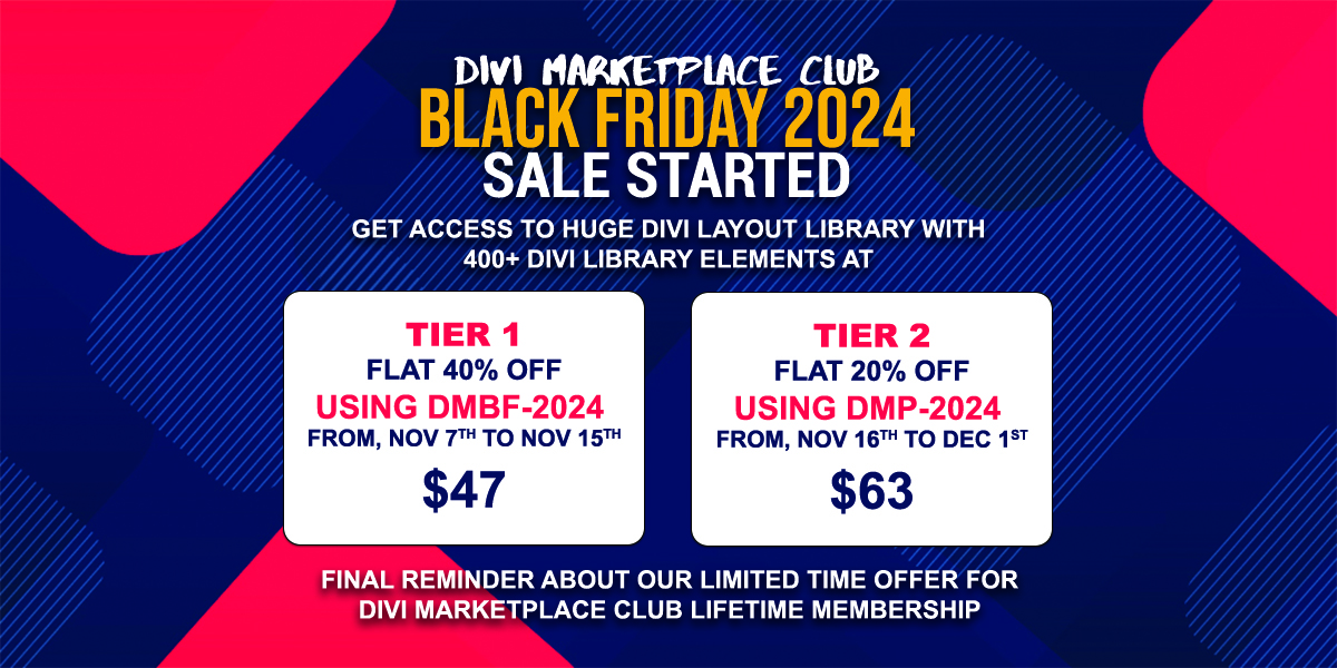 Divi Marketplace Club - Huge Divi Layout Library