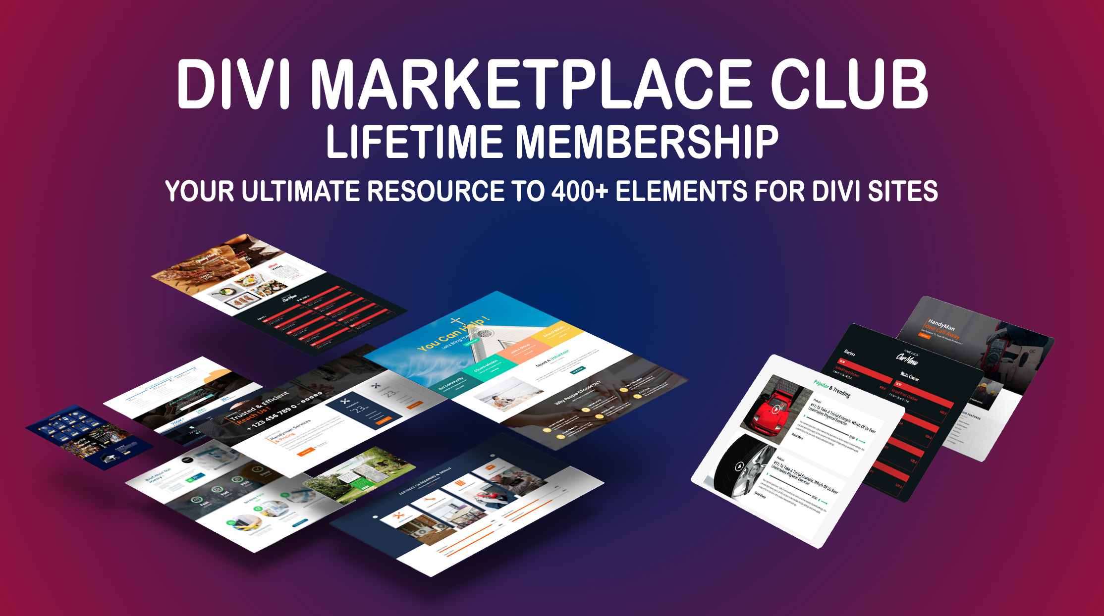 DIVI MARKETPLACE CLUB – HUGE DIVI LAYOUT LIBRARY