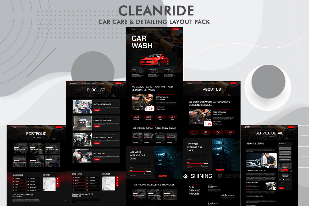 CLEANRIDE- CAR CARE & DETAILING LAYOUT PACK - Image 2