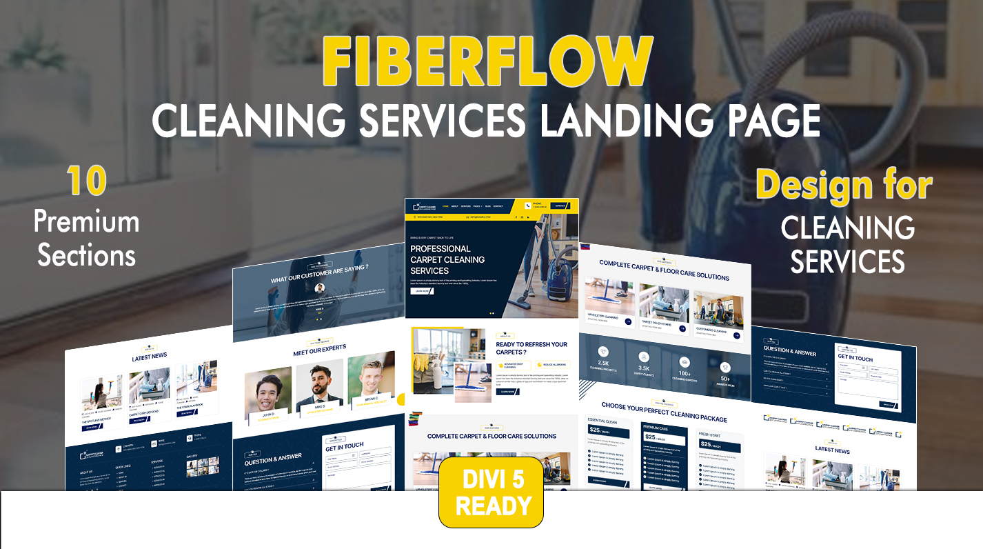 FIBERFLOW – CLEANING SERVICES LANDING PAGE - Image 3