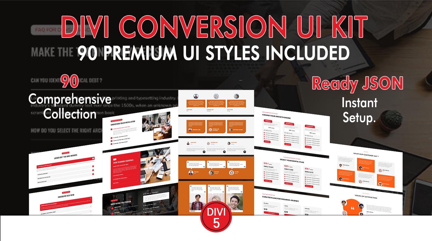 Divi Section Bundle - Conversion UI Kit Divi 5 Ready